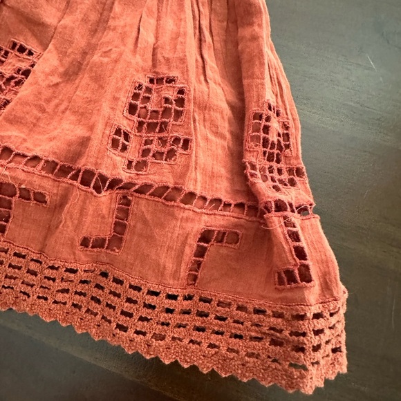 FREE PEOPLE Tea Time Mini Dress in Rust Worthy (D9) - Picture 7 of 9